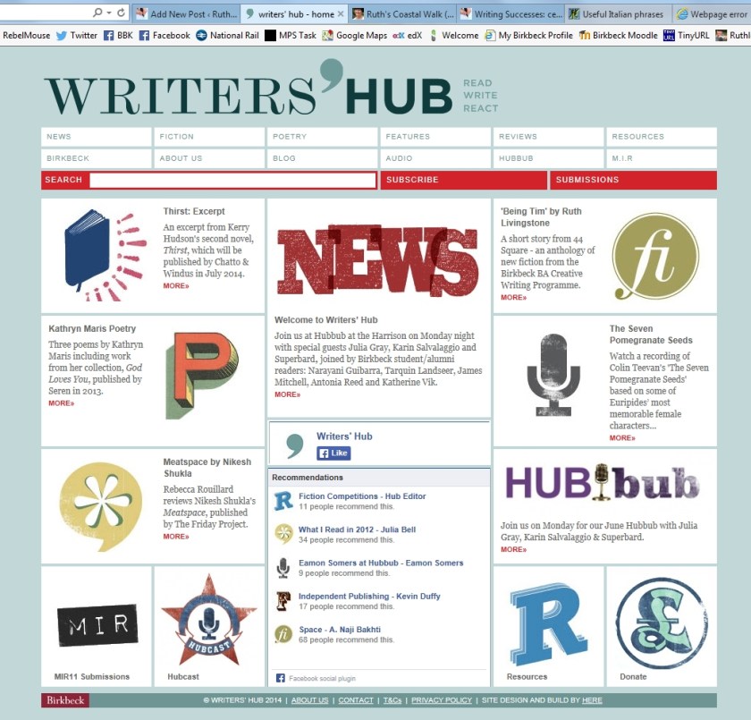 Short story on the Hubbub site, author Ruth Livingstone.