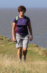 Ruth walking above the sea